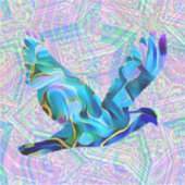 Blue Peace Dove  Style Sticker (Voorkant)