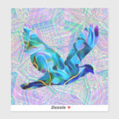 Blue Peace Dove  Style Sticker (Vel)