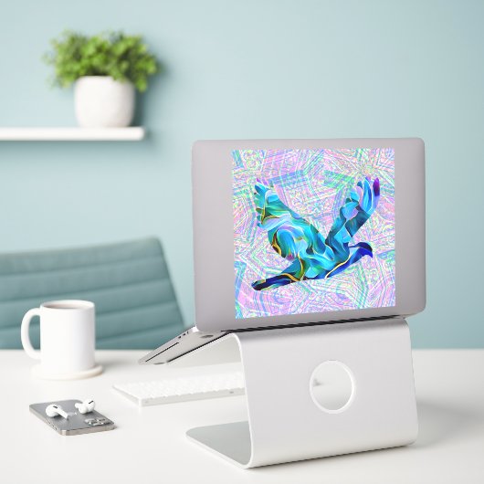 Blue Peace Dove  Style Sticker (Laptop op bureau)