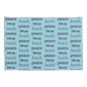 Blue Peace Love Beach Reversible Coastal Set of 2 Kussensloop (Achterkant-Rechts)