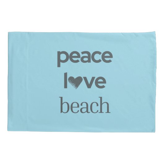 Blue Peace Love Beach Reversible Coastal Set of 2 Kussensloop (Achterkant-Links)
