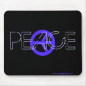 Blue Peace Mousepad Muismat (Voorkant)