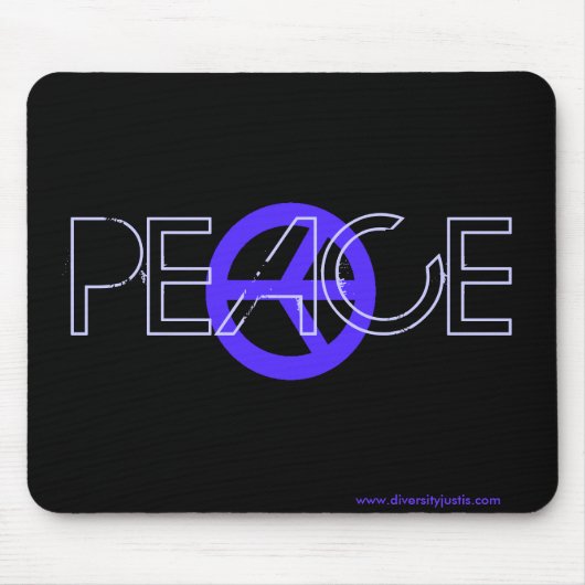 Blue Peace Mousepad Muismat (Voorkant)
