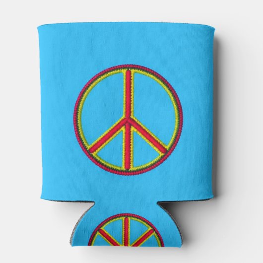 Blue Peace Sign-Koelbox Blikjeskoeler (Achterkant)