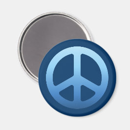 Blue Peace Sign Magneet
