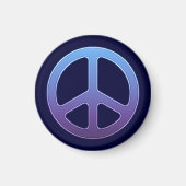 Blue Peace Sign Magnet (Voorkant)