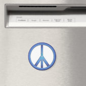 Blue Peace Sign Magnet (Insitu (Vaatwasser))