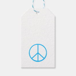 Blue Peace Sign Modern Retro Fun Cadeaulabel