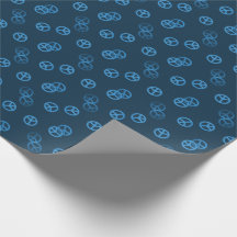 Blue Peace Sign-patroon