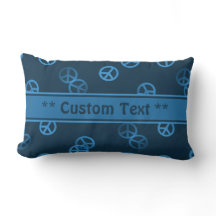 Blue Peace Sign Pattern met aangepaste tekst