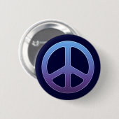 Blue Peace Sign Ronde Button 5,7 Cm (Voorkant /achterkant)