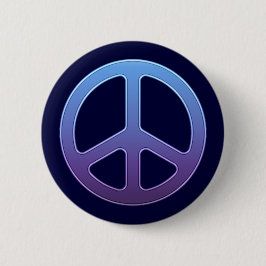 Blue Peace Sign Ronde Button 5,7 Cm