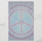 Blue Peace Sign Tie Dye Briefpapier (Voorkant)