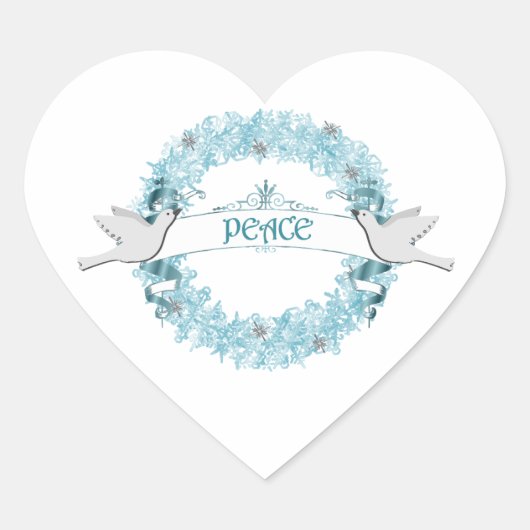 Blue Peace Wreater met Doves Stickers (Voorkant)