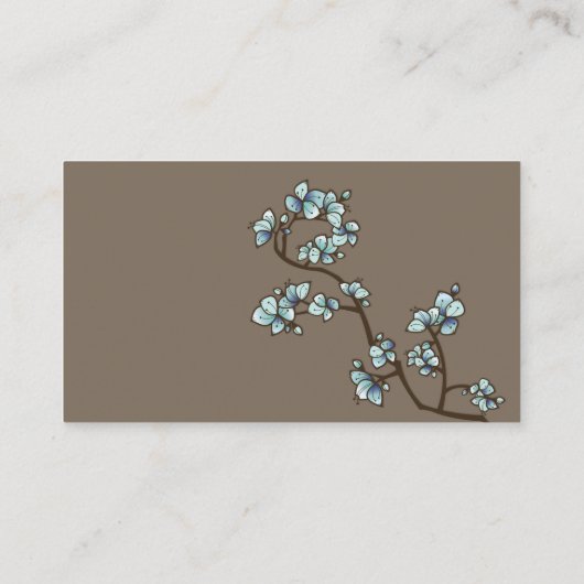 Blue Peach Blossom Chinese bruiloft Place Card Plaatskaartje (Achterkant)