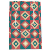 Blue Peach Diamond geometrisch Medium Cadeauzakje (Voorkant)