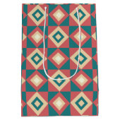 Blue Peach Diamond geometrisch Medium Cadeauzakje (Achterkant)