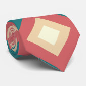 Blue Peach Diamond geometrisch Stropdas (Opgerold)