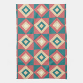 Blue Peach Diamond geometrisch Theedoek (Verticaal)