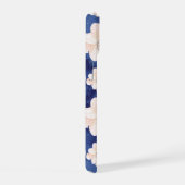 Blue Peach Floral Pattern Monogram iPhone 15 Hoesje (Rechterkant)