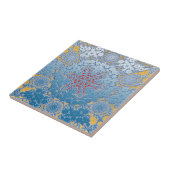 Blue Peach Wish Ceramic tegel Tegeltje (Zijkant)