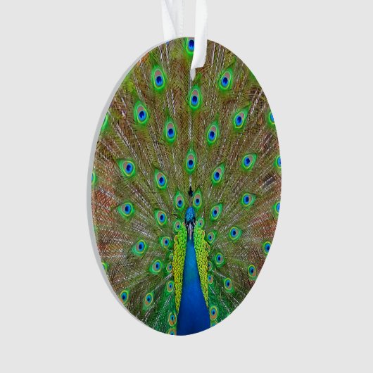 Blue Peacock #3 Ornament (voorkant)