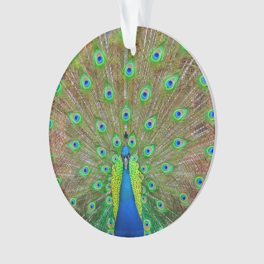 Blue Peacock #3 Ornament (voorkant)