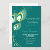 Blue Peacock 5x7 Weddenschap Kaart (Voorkant / Achterkant)