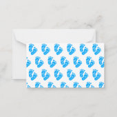 Blue Peacock Baby shower Prayers Kaart Notitiekaartje (Achterkant)