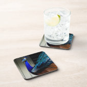 Blue Peacock Bier Onderzetter (Rechterzijde)