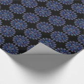 Blue Peacock Feather Cadeaupapier (Hoek)