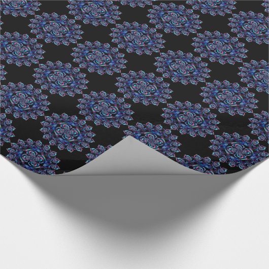 Blue Peacock Feather Cadeaupapier (Hoek)