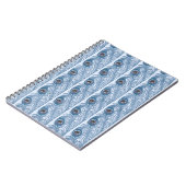 Blue Peacock Feather Notitieboek (Linkerzijde)