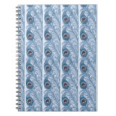 Blue Peacock Feather Notitieboek (Voorkant)
