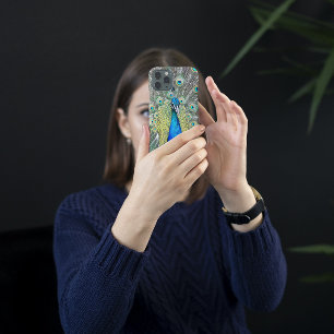 Blue Peacock Feather Plumage iPhone 16 Hoesje