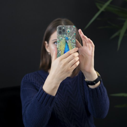 Blue Peacock Feather Plumage Case-Mate iPhone Case