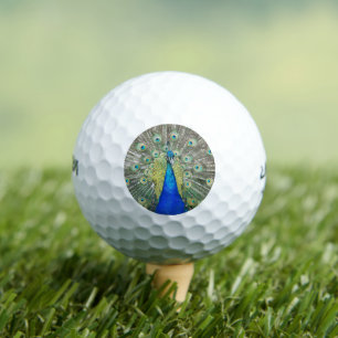 Blue Peacock Feather Plumage Golfballen