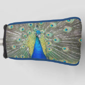 Blue Peacock Feather Plumage Golfheadcover (Voorkant)