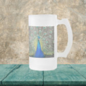 Blue Peacock Feather Plumage Matglas Bierpul