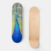 Blue Peacock Feather Plumage Persoonlijk Skateboard (Voorkant)