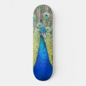 Blue Peacock Feather Plumage Persoonlijk Skateboard (Voorkant)