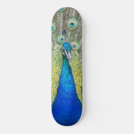 Blue Peacock Feather Plumage Persoonlijk Skateboard