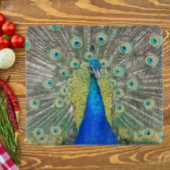 Blue Peacock Feather Plumage Snijplank