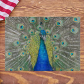 Blue Peacock Feather Plumage Snijplank