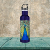 Blue Peacock Feather Plumage Waterfles