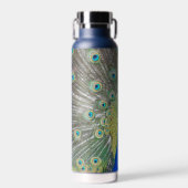 Blue Peacock Feather Plumage Waterfles (Voorkant)