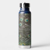 Blue Peacock Feather Plumage Waterfles (Rechts)