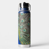 Blue Peacock Feather Plumage Waterfles (Achterkant)