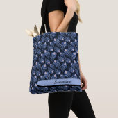 Blue Peacock Feather Tote Bag (Dichtbij)