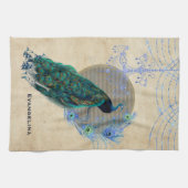  Blue Peacock Feathers Chandelier  Theedoek (Horizontaal)